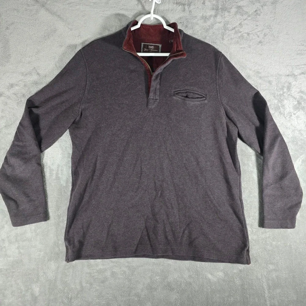 Hickey Freeman Pullover‎ Sweater Quarter Zip Mock Neck Casual L